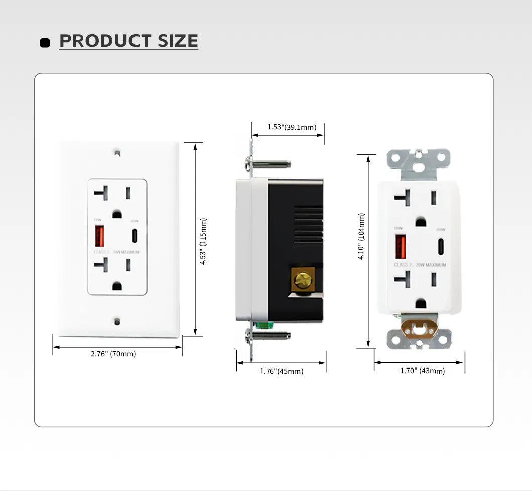20A Duplex USB Charger