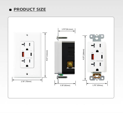 20A Duplex USB Charger