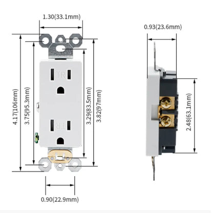 UL Listed Us Standard 110V Wall Socket