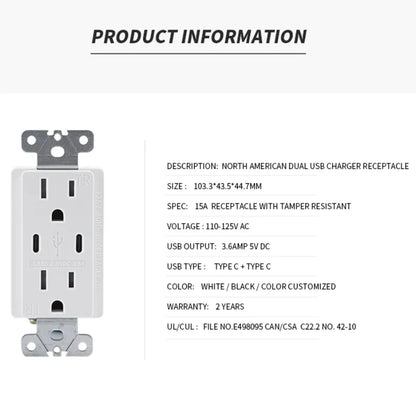 Dual Type-C Power Outlet